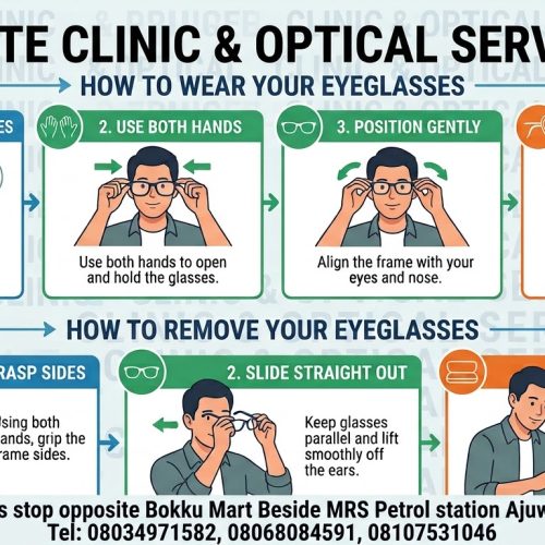 How to wear & remove eyeglasses correctly – Akute Ajuwon Alagbole Iju Ishaga Ojodu Berger